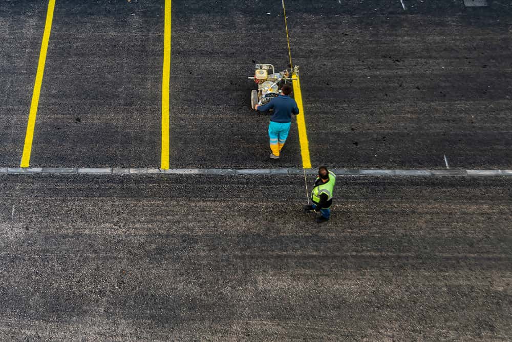 commercial parking lot line striping painting
