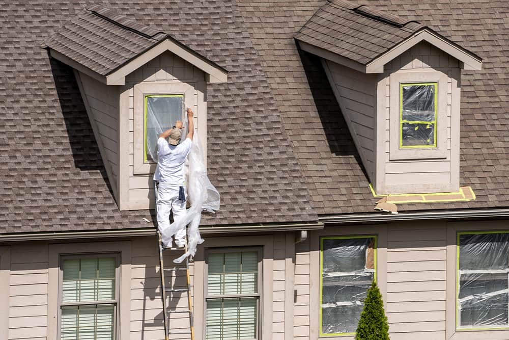 exterior house painting window trim and siding