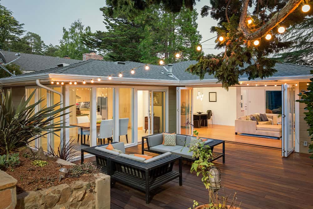exterior living space addition for back deck