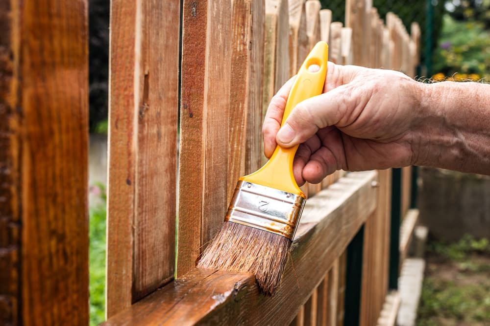 fence staining
