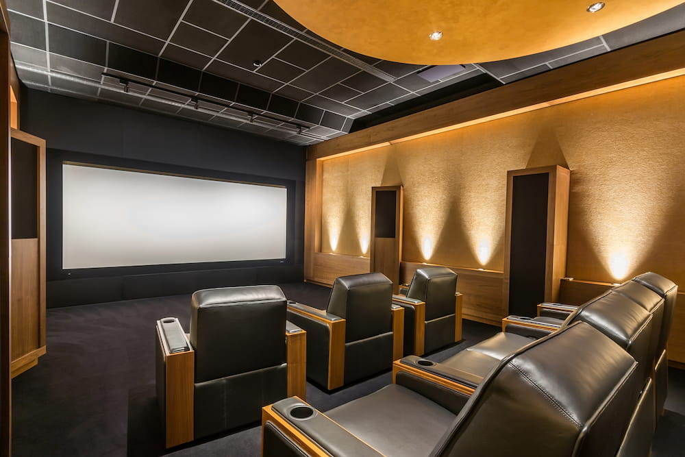 home movie theater in basement
