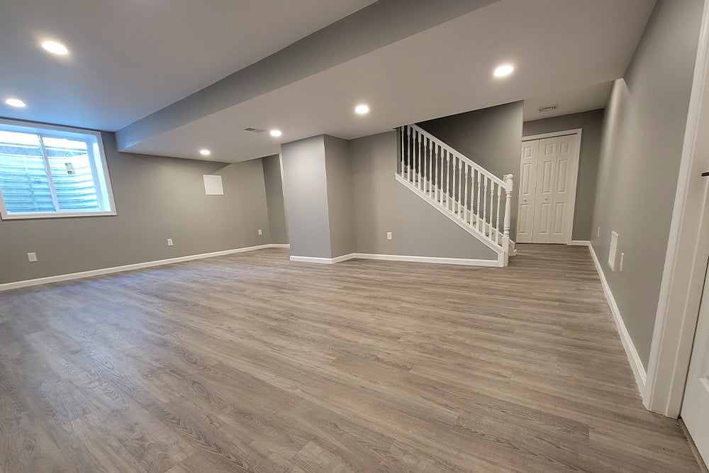 new finished basement remodel